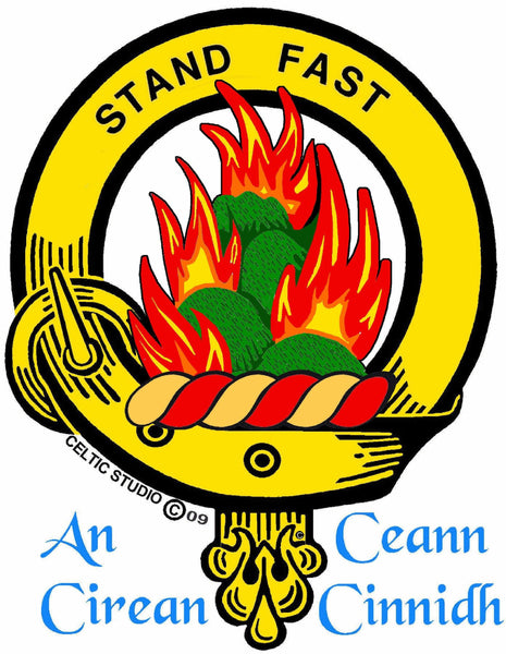 Grant Clan Crest Celtic Interlace Disk Pendant, Scottish Family Crest  ~ CLP06