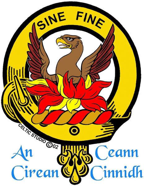 MacGill Clan Crest Celtic Interlace Disk Pendant, Scottish Family Crest  ~ CLP06