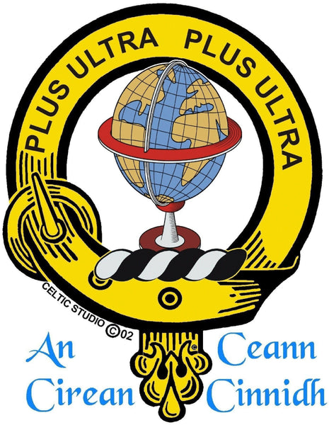 Nairn Clan Crest Celtic Interlace Disk Pendant, Scottish Family Crest  ~ CLP06