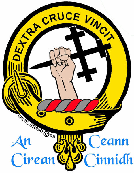 Sheppard Clan Crest Celtic Interlace Disk Pendant, Scottish Family Crest  ~ CLP06
