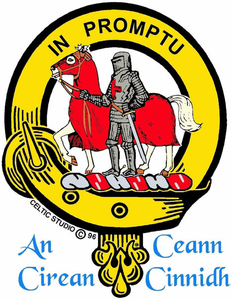 Trotter Clan Crest Celtic Interlace Disk Pendant, Scottish Family Crest  ~ CLP06