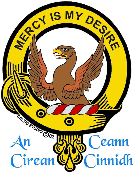 Wishart Clan Crest Celtic Interlace Disk Pendant, Scottish Family Crest  ~ CLP06