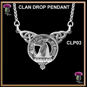 Colville Clan Crest Double Drop Pendant ~ CLP03