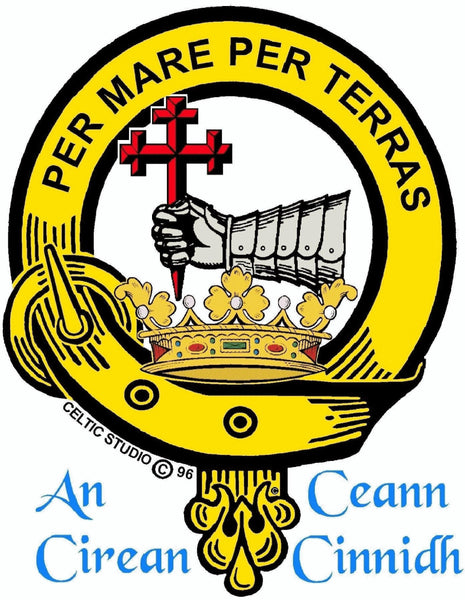 MacDonald Isles Clan Crest Double Drop Pendant ~ CLP03
