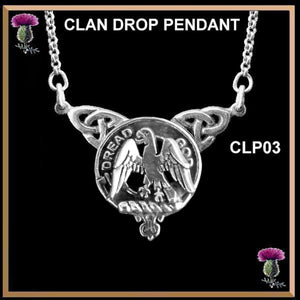 Munro Clan Crest Double Drop Pendant ~ CLP03