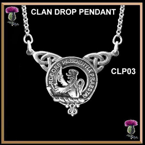 Young Clan Crest Double Drop Pendant ~ CLP03
