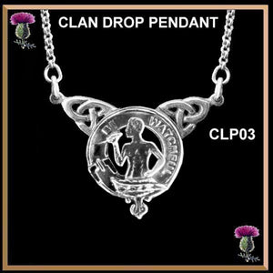 Darroch Clan Crest Double Drop Pendant ~ CLP03
