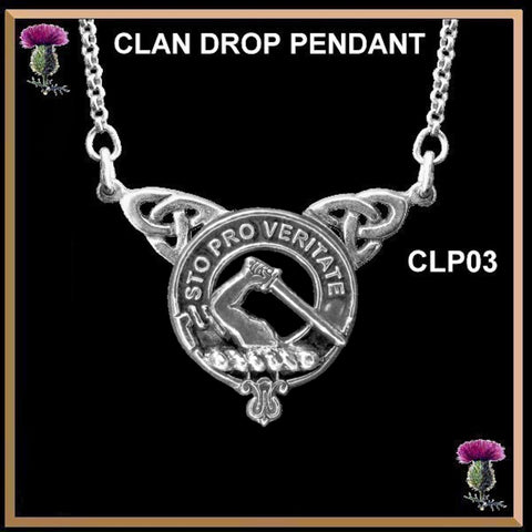 Guthrie Clan Crest Double Drop Pendant ~ CLP03