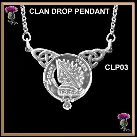 Marr Clan Crest Double Drop Pendant ~ CLP03