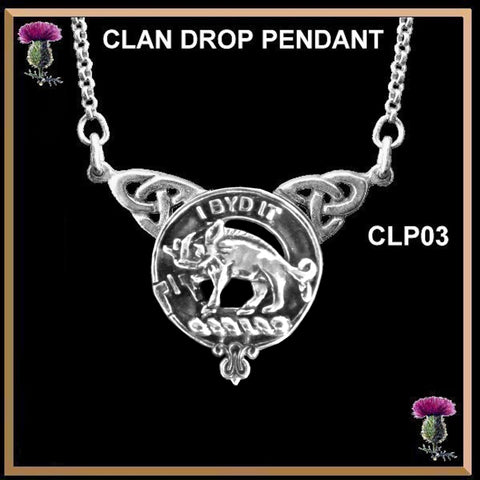 Nisbet Clan Crest Double Drop Pendant ~ CLP03
