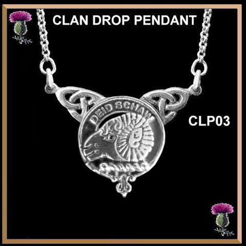 Ruthven Clan Crest Double Drop Pendant ~ CLP03