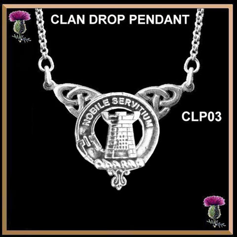 Spaulding Clan Crest Double Drop Pendant ~ CLP03