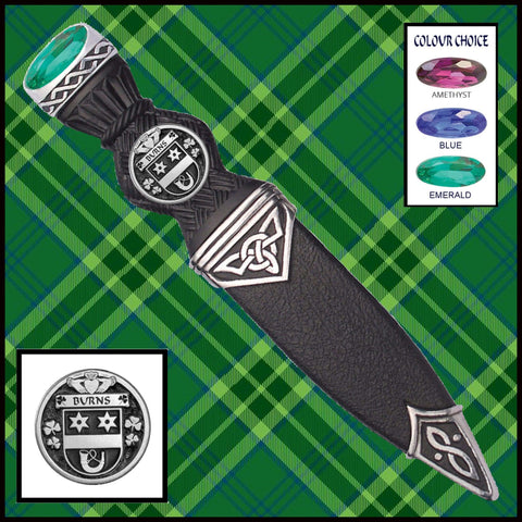 Burns Interlace Irish Disk Coat of Arms Sgian Dubh, Irish Knife ~ ISDCO