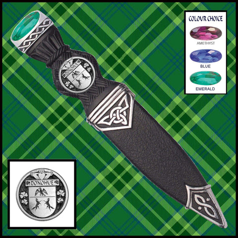 Donohue Interlace Irish Disk Coat of Arms Sgian Dubh, Irish Knife ~ ISDCO