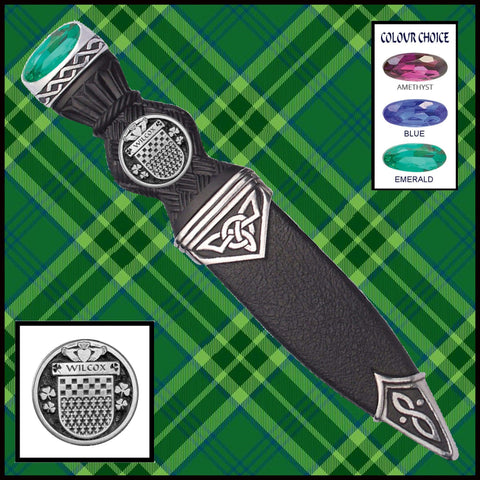 Wilcox Interlace Irish Disk Coat of Arms Sgian Dubh, Irish Knife ~ ISDCO