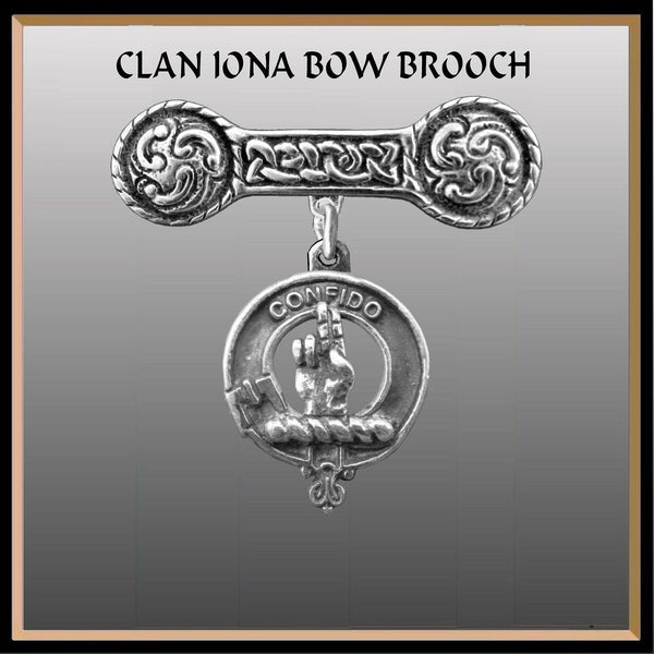 Boyd Clan Crest Iona Bar Brooch - Sterling Silver