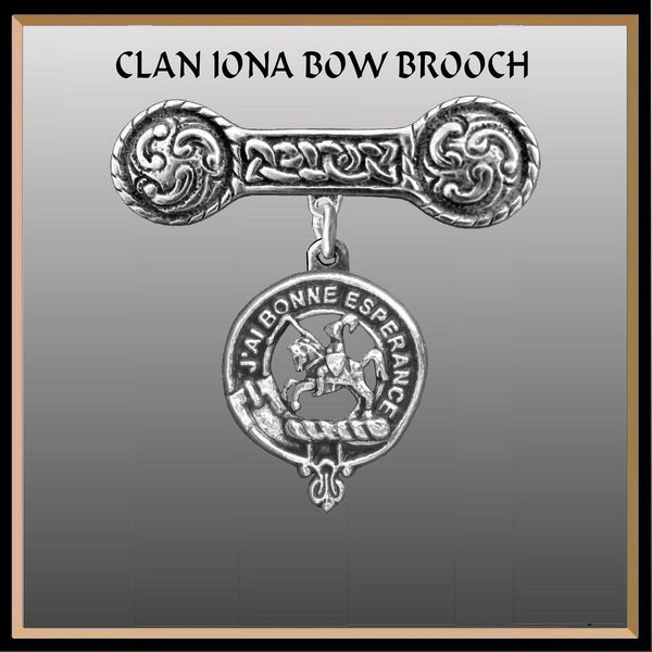 Craig Clan Crest Iona Bar Brooch - Sterling Silver