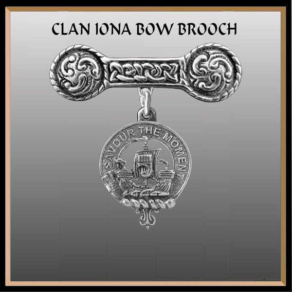 Duncan Sketraw Clan Crest Iona Bar Brooch - Sterling Silver
