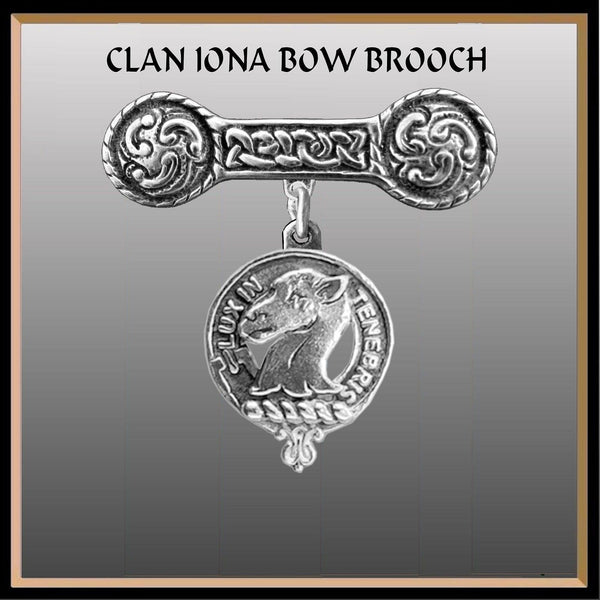 Fullerton Clan Crest Iona Bar Brooch - Sterling Silver