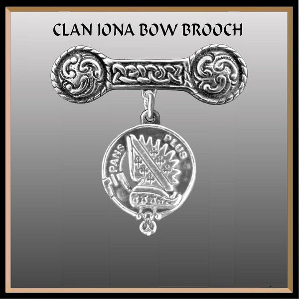 Marr Clan Crest Iona Bar Brooch - Sterling Silver