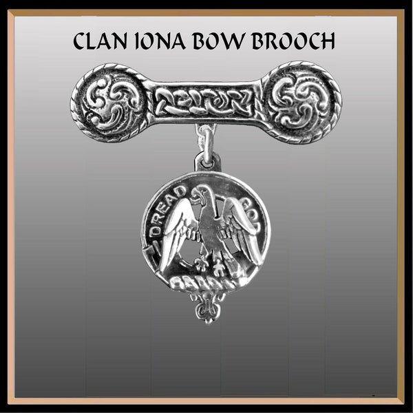 Munro Clan Crest Iona Bar Brooch - Sterling Silver
