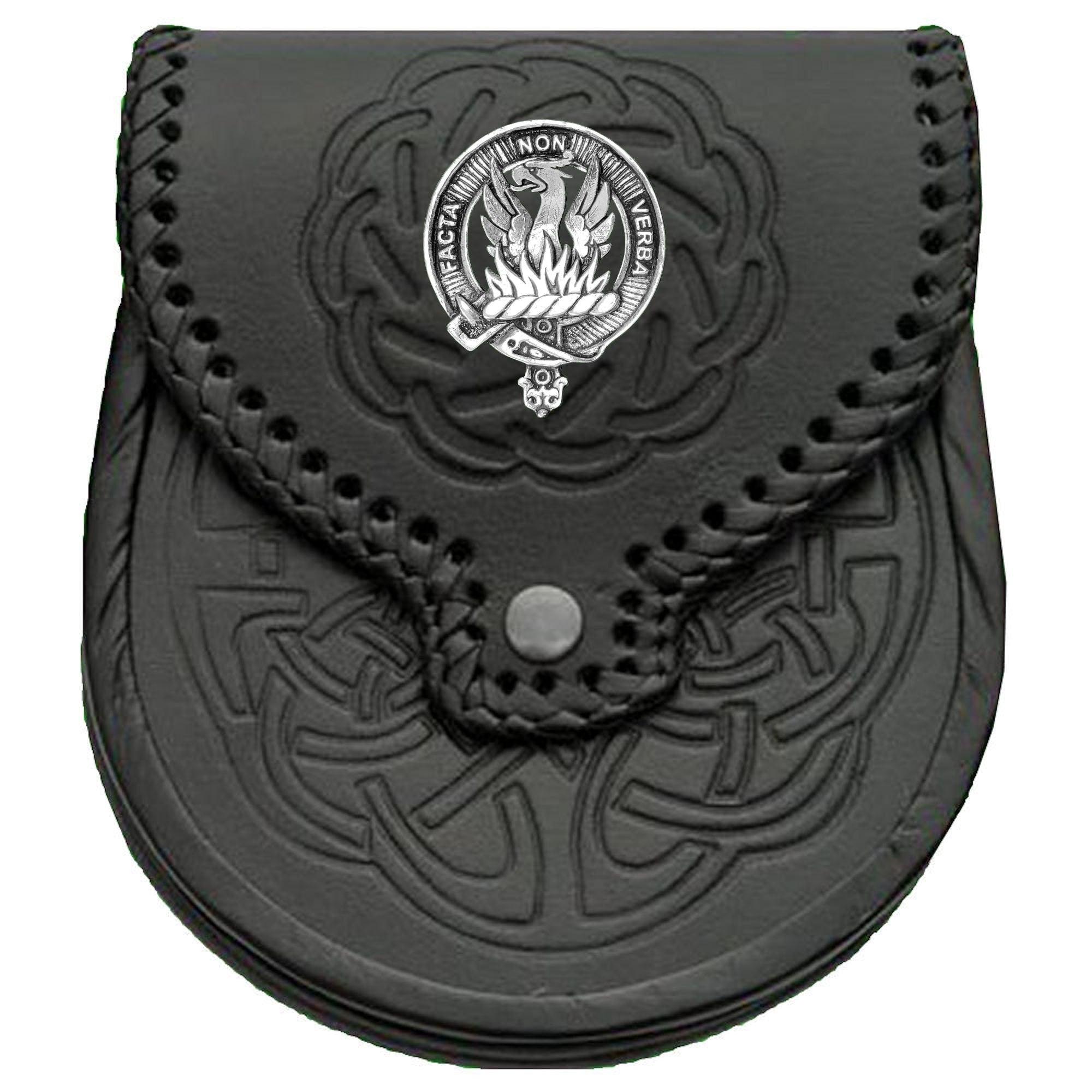 Snodgrass Scottish Clan Badge Sporran, Leather