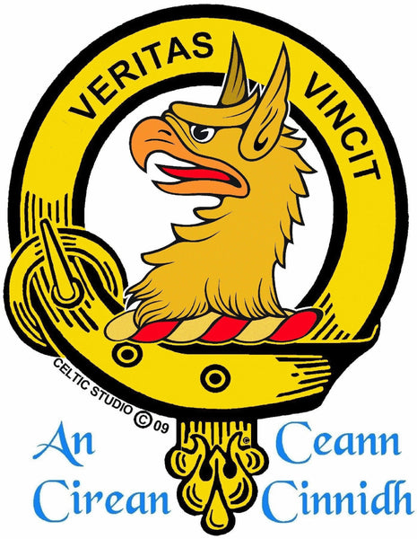 Allison Clan Crest Interlace Kilt Buckle, Scottish Badge