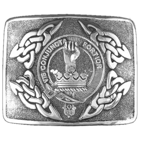 MacDonnell (Antrim) Clan Crest Interlace Kilt Buckle, Scottish Badge