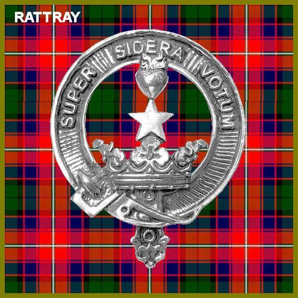 Rattray Clan Crest Interlace Kilt Buckle, Scottish Badge