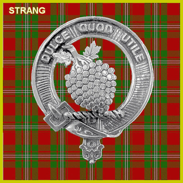 Strang Clan Crest Interlace Kilt Buckle, Scottish Badge