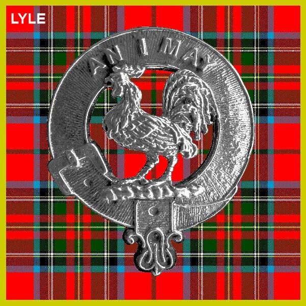 Lyle 8oz Clan Crest Scottish Badge Stainless Steel Flask