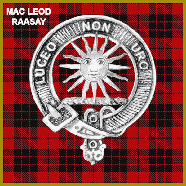 MacLeod (Raasay) 8oz Clan Crest Scottish Badge Stainless Steel Flask