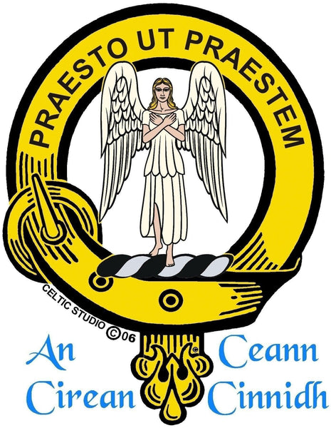 Preston 8oz Clan Crest Scottish Badge Stainless Steel Flask
