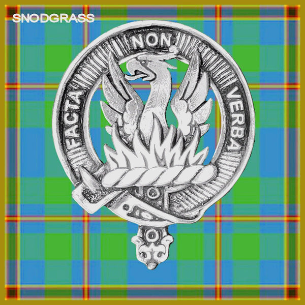 Snodgrass 8oz Clan Crest Scottish Badge Stainless Steel Flask