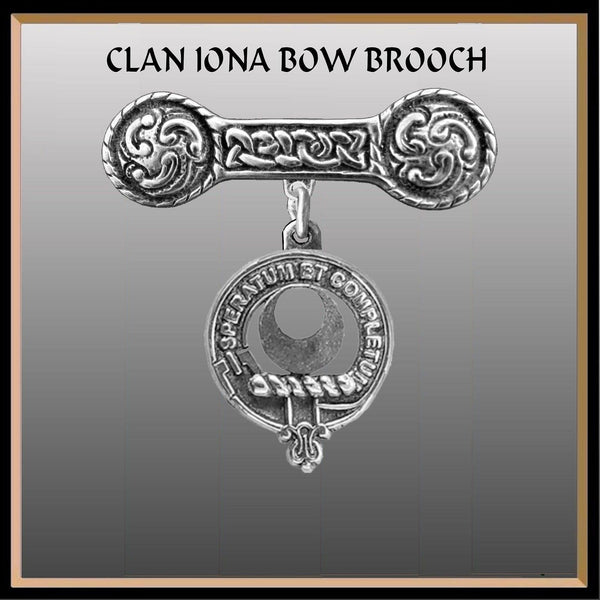 Arnott Clan Crest Iona Bar Brooch - Sterling Silver