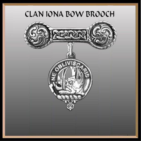 Campbell (Argyll) Clan Crest Iona Bar Brooch - Sterling Silver