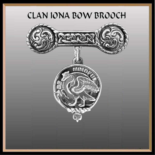 Campbell (Calder) Clan Crest Iona Bar Brooch - Sterling Silver