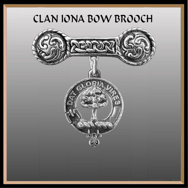 Hog Clan Crest Iona Bar Brooch - Sterling Silver