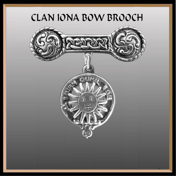 MacLeod (Lewis) Clan Crest Iona Bar Brooch - Sterling Silver