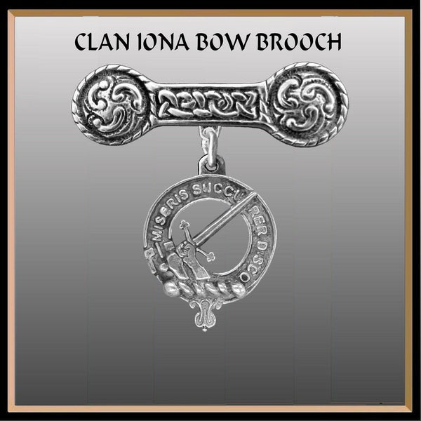 MacMillan Clan Crest Iona Bar Brooch - Sterling Silver