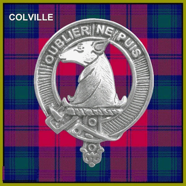 Colville 8oz Clan Crest Scottish Badge Stainless Steel Flask