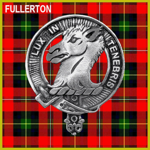 Fullerton 8oz Clan Crest Scottish Badge Stainless Steel Flask