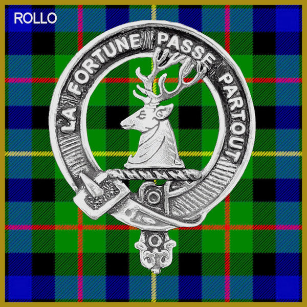 Rollo 8oz Clan Crest Scottish Badge Stainless Steel Flask