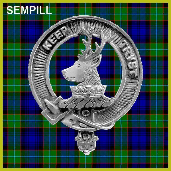 Sempill 8oz Clan Crest Scottish Badge Stainless Steel Flask