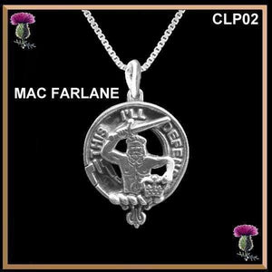 MacFarlane  Clan Crest Scottish Pendant CLP02