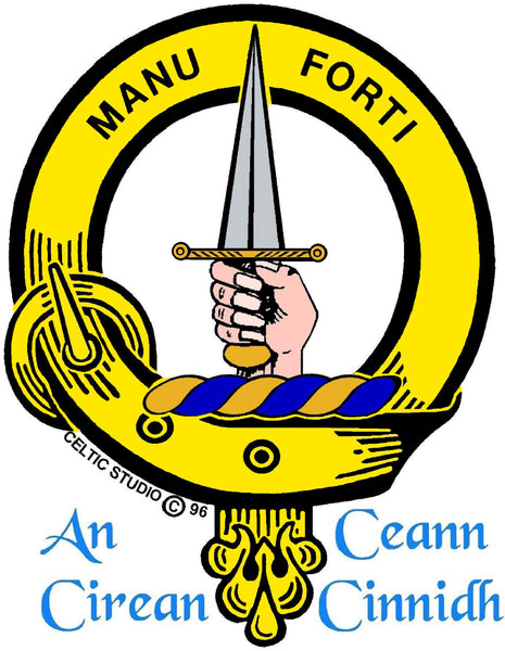 MacKay Clan Crest Interlace Drop Pendant