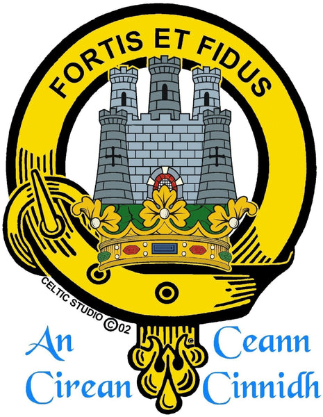MacLachlan Clan Crest Interlace Drop Pendant