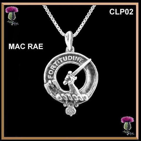 MacRae  Clan Crest Scottish Pendant CLP02