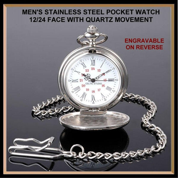 MacLean Clan Crest Pocket Watch Silver