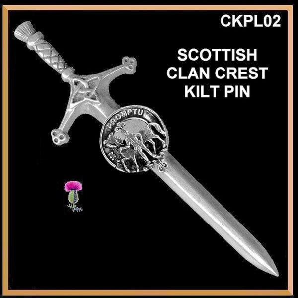 Trotter Clan Crest Kilt Pin, Scottish Pin ~ CKP02